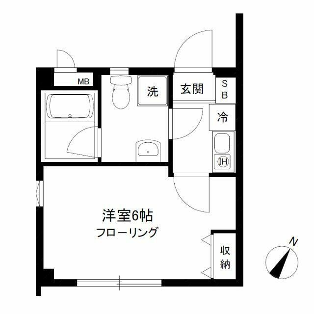 1Kタイプ★角部屋(間取)
