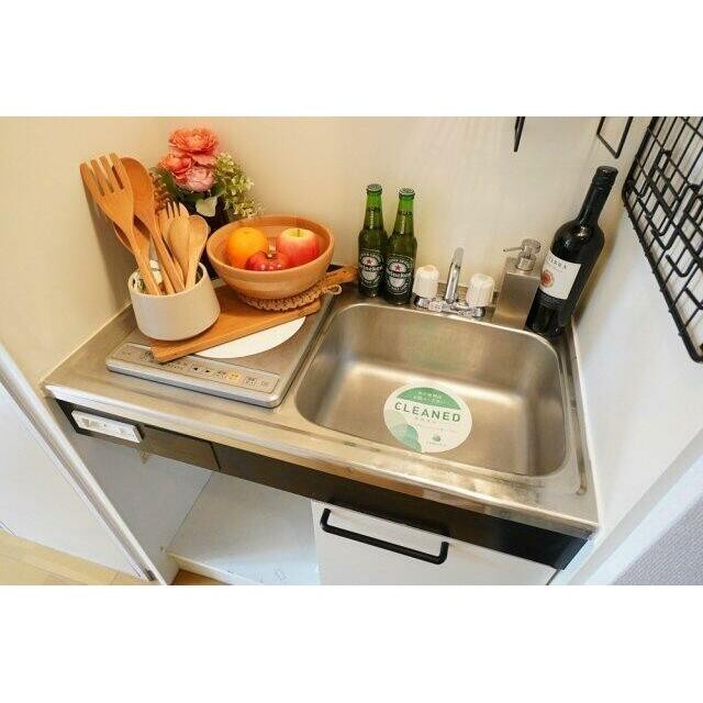 1口IHコンロ※家具小物はイメージです(キッチン)