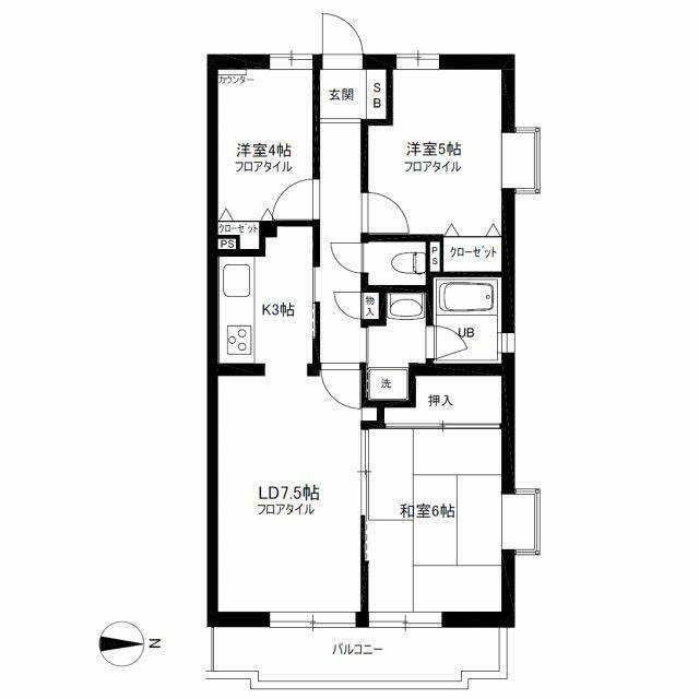 角部屋・3LDK(間取)