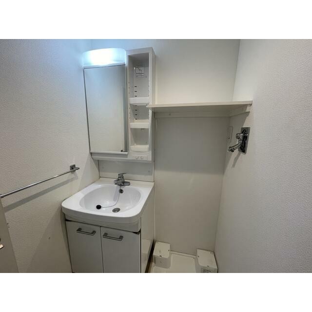 収納付きの独立洗面台です(内装)