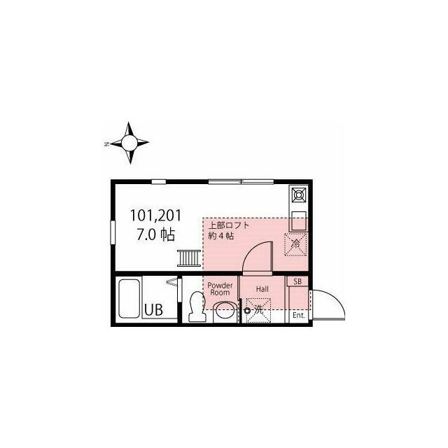 広く使える大型ロフト付きの間取り(間取)