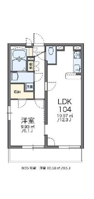 代表的な間取のため実際の間取とは異なる場合があります(間取)