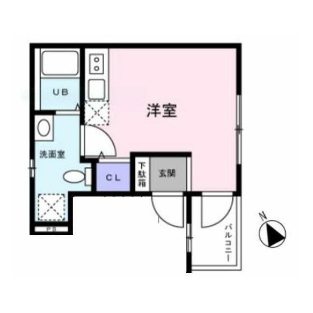 専用バルコニー付き南東向き角部屋(間取)