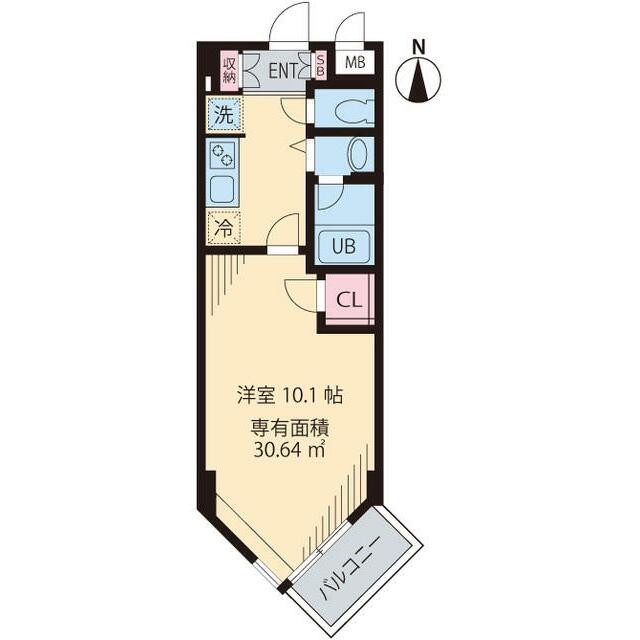 広めの1Kタイプ♪(間取)