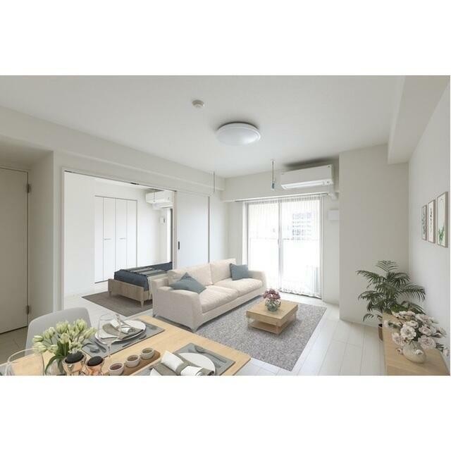 家具・調度品等はCG加工です。実際の賃貸住居には含まれません(居間)