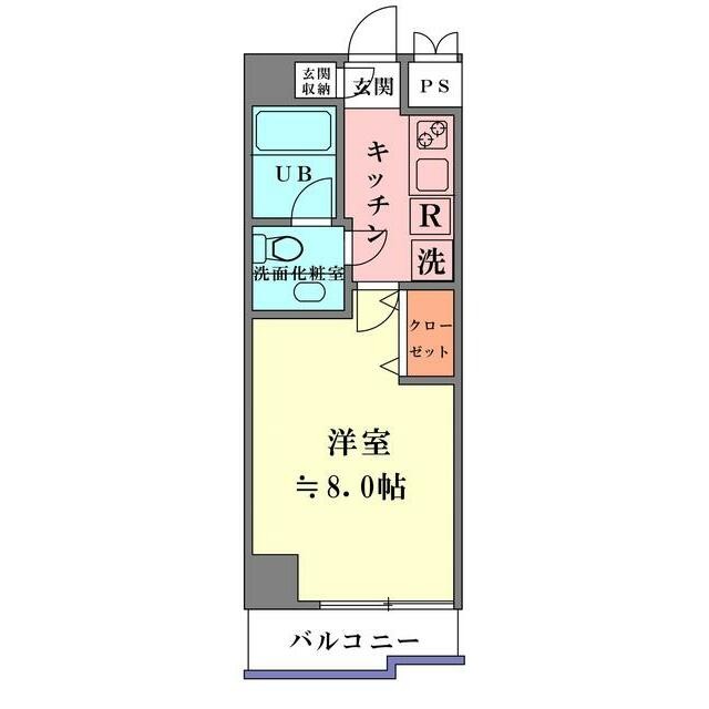 広々8帖 洋室(間取)