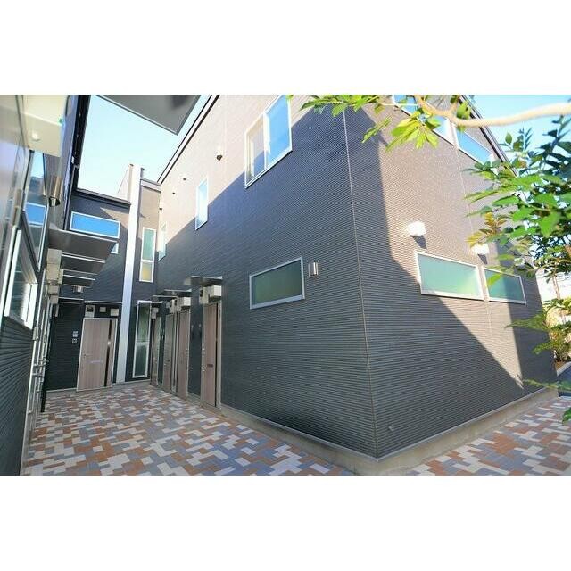 建物はコの字型になっており、建物外から玄関が見えにくい構造となっております♪(その他建物画像)