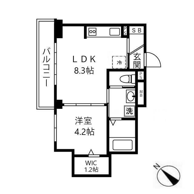 1LDK（30.48m2）(間取)