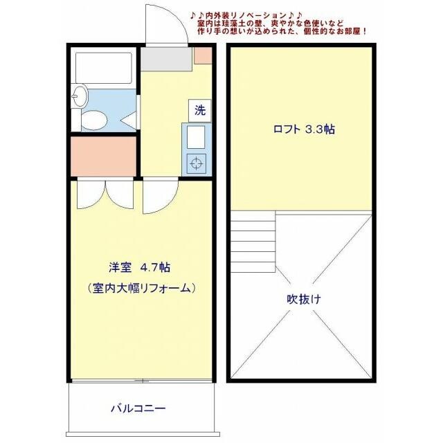 間取り図です♪3帖超のロフト★(間取)