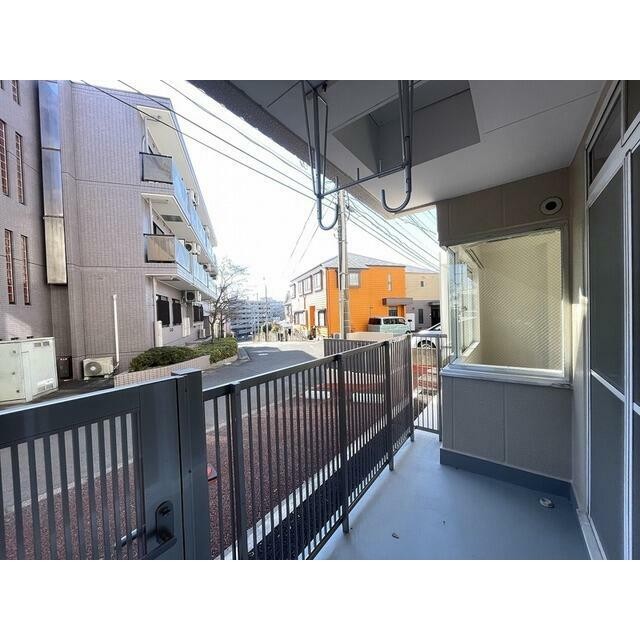 広いベランダ。